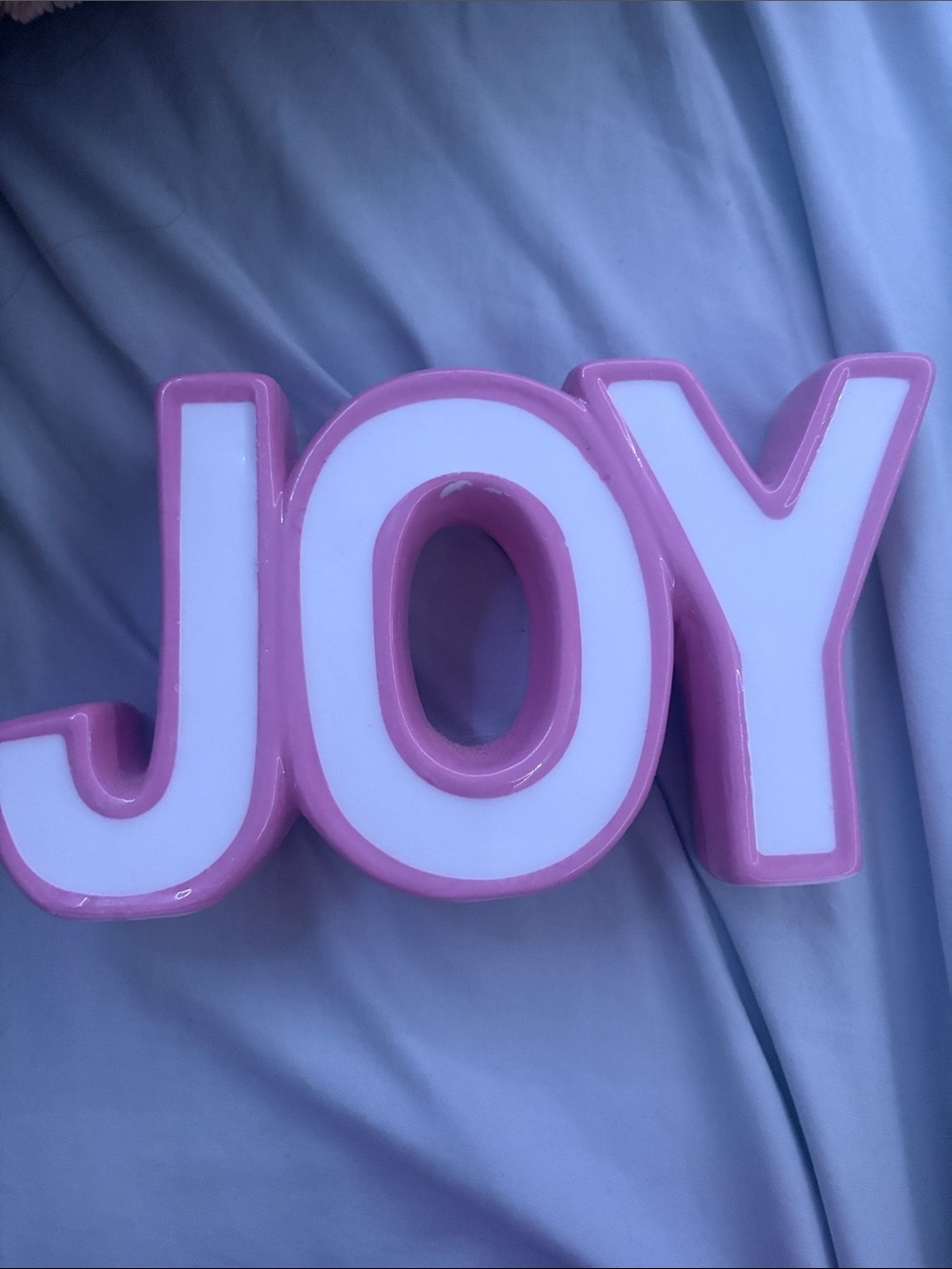 JOY Pink Decorative Light - Home Holiday Accent